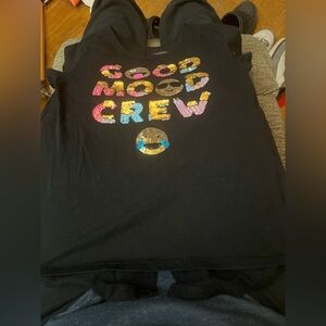 Black 'Good Mood Crew' T-Shirt